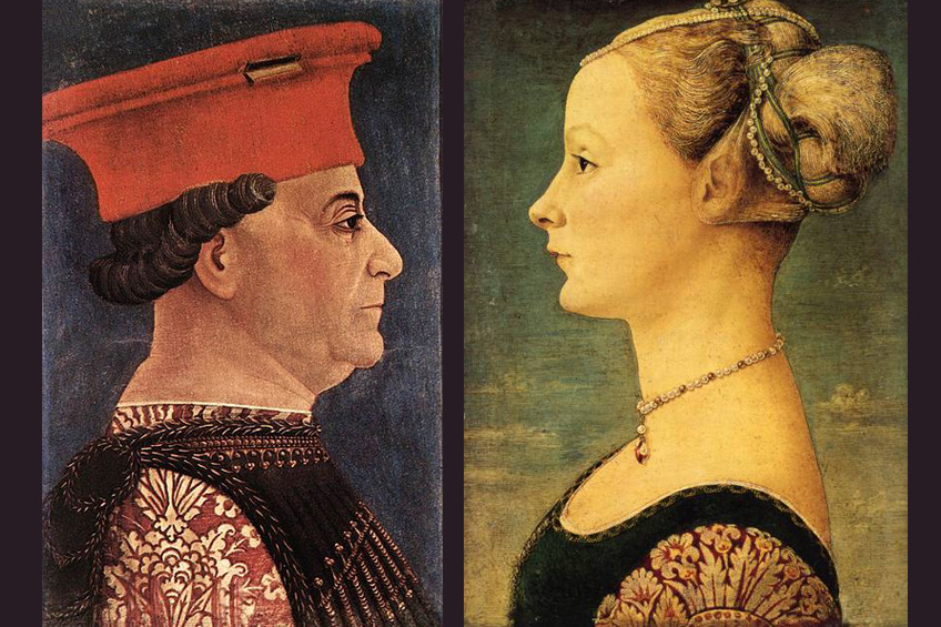 Retratos de Francesco Sforza y Bianca María Visconti, Castillo Sforzesco, Milán