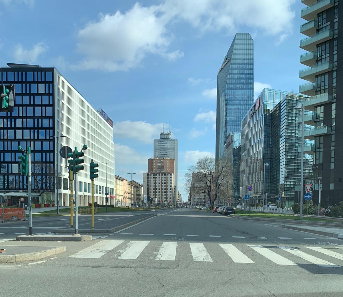 Calles vacías de Milán