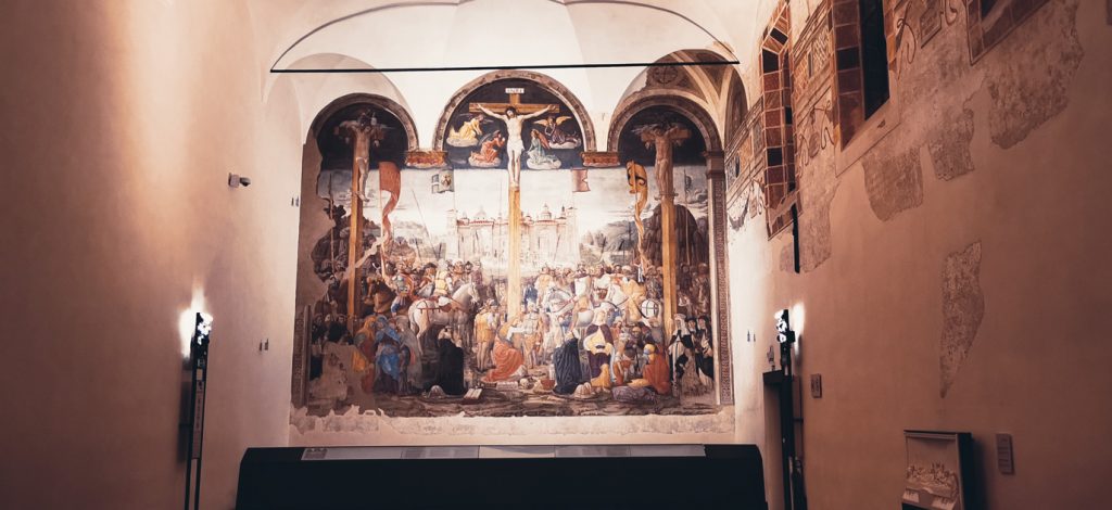 Crucifixión, Giovanni Donato Montorfano, 1495