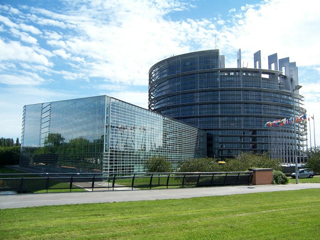 Sede del Parlamento Europeo en Estrasburgo, Francia