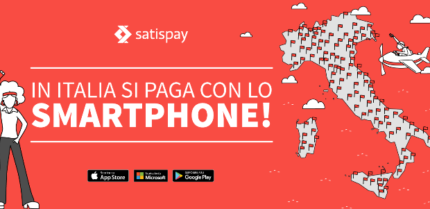 "En Italia se paga con el smartphone", dice la publicidad de Satispay