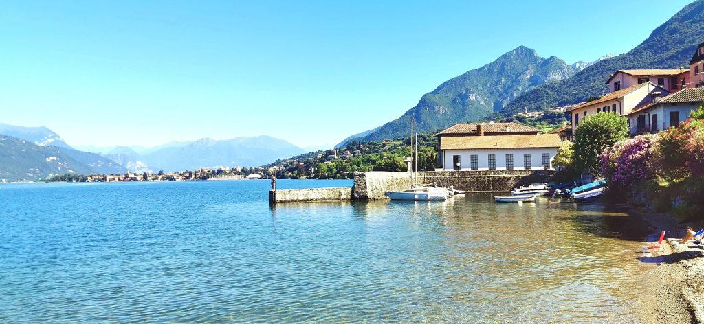 Las playas de Abbadia Lariana, sobre el Lago de Como